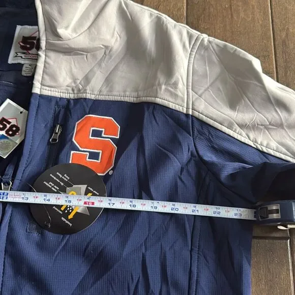 NWT Men’s 58 Sports Syracuse University Full Zipper Jacket Blue Medium